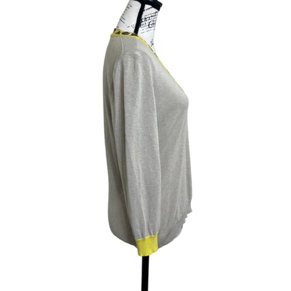 LAVIA Women's Top Sweater Italy Long Sleeve Tan Yellow Size M - Picture 5 of 7